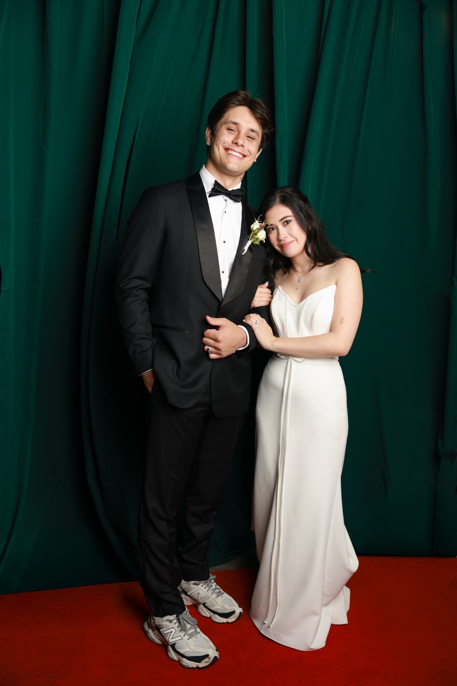 Portrait Lounge team setting up studio at an event venue